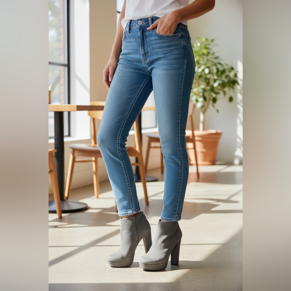 EUC Michael Michael Kors Grey Suede Platform Block‎ Heel Booties Size 8.5 - Picture 12 of 12